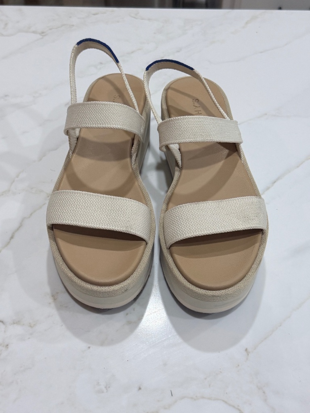 Rothy's Lightweight Wedge Sandal - Salt, Size 9.5